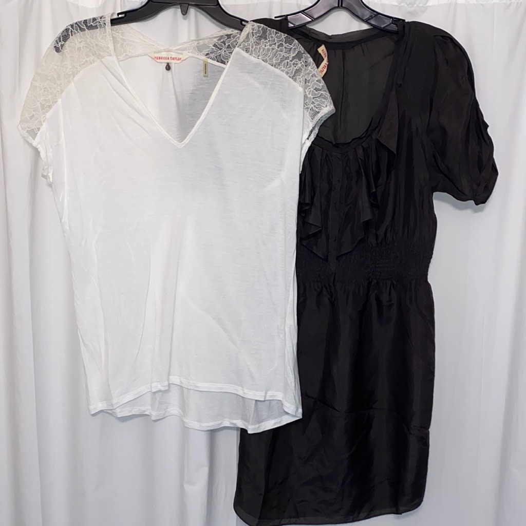 Rebecca Taylor Silk Dress And Lace Top